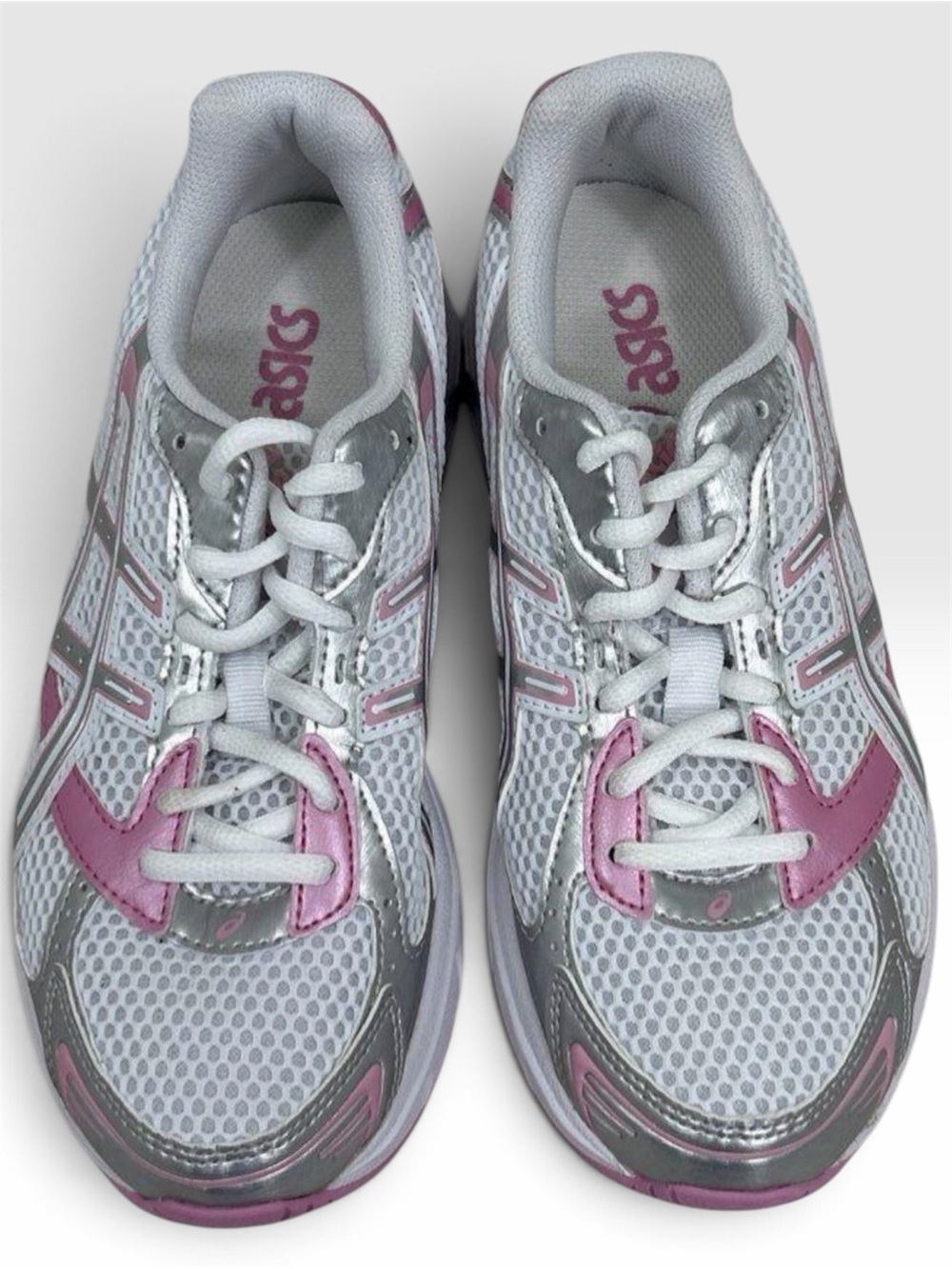 ASICS NEW Womens Gel 1130 'White Silver Pink Sneakers Size 6 - Picture 8 of 10